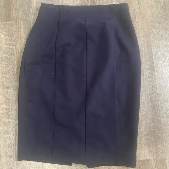 Elegant Navy Pencil Skirt - Picture 1 of 3